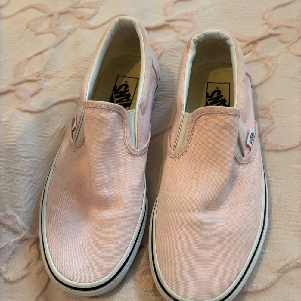 Vans Light Pink Slip-On Shoes